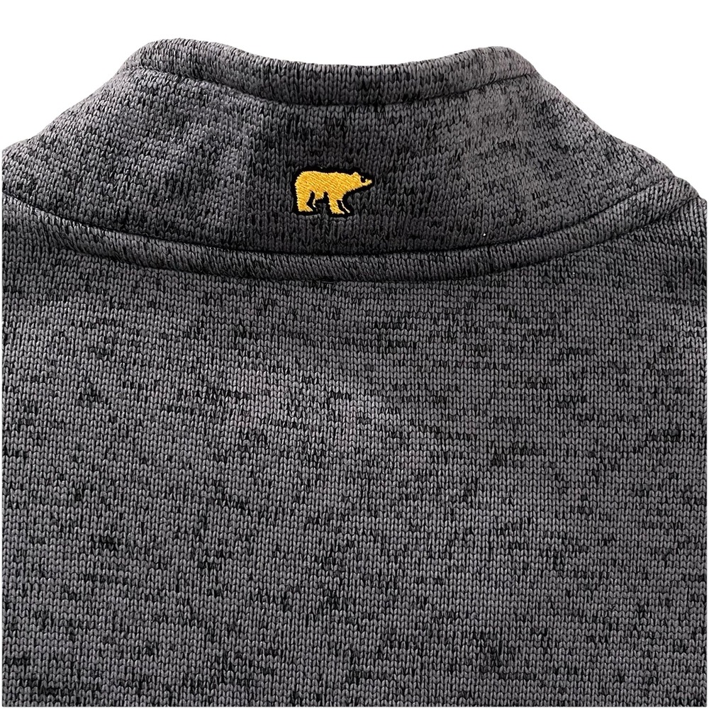 Jack Nicklaus Mens Sweater XXL Gray Black Fleece Lined Quarter Zip Pullover Golf - Picture 5 of 7